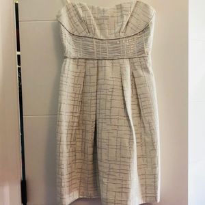 BCBG White Strapless Dress